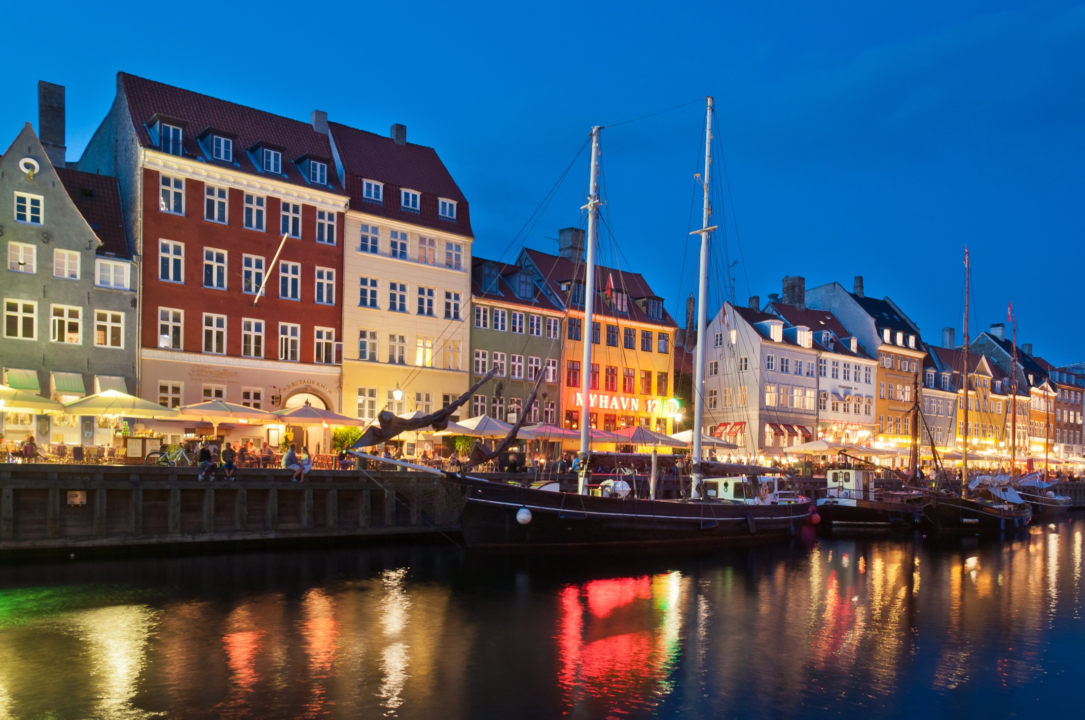哥本哈根 Nyhavn 夜景